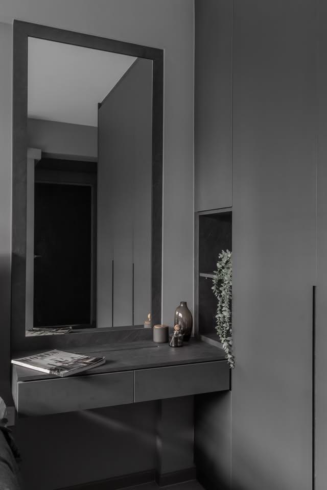 Contemporary Bedroom with Wardrobe and Bedside Table