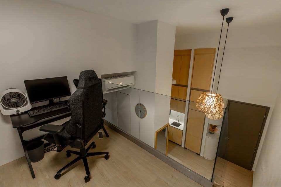 Modern Home Office with Computer and Computer Table