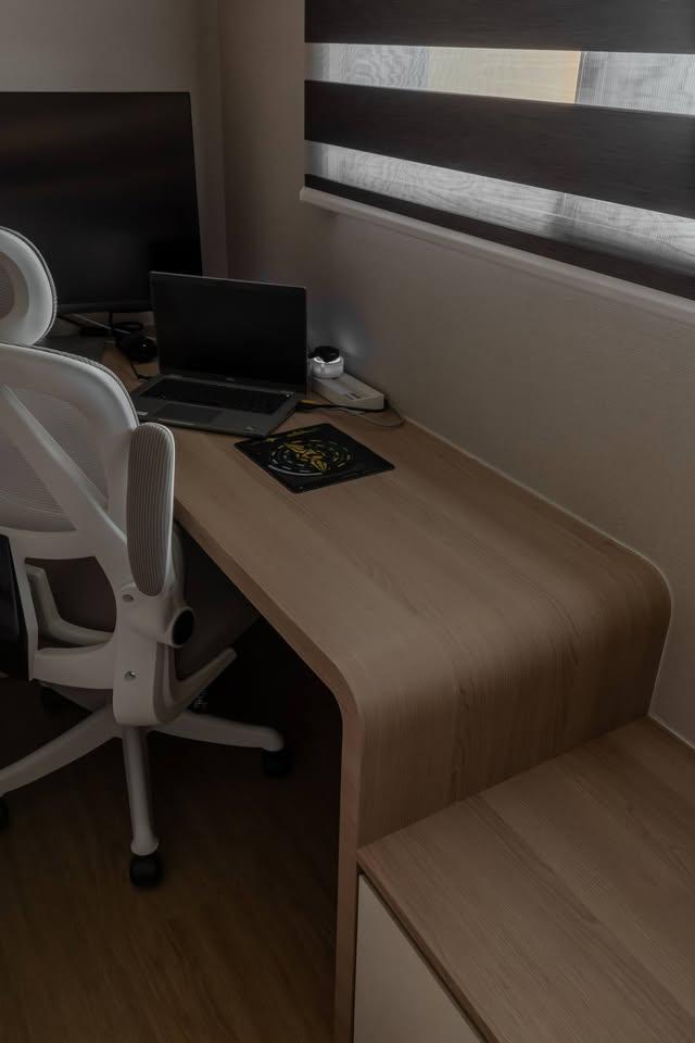 Modern Home Office with Computer and Office Chair