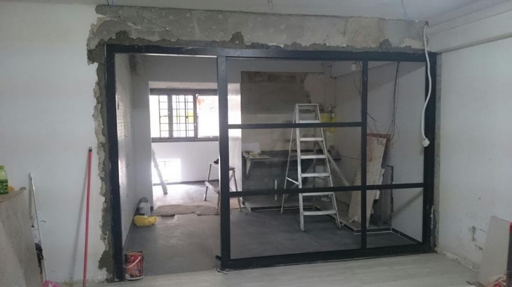 Asian Kitchen with Kitchen Window and Kitchen Island