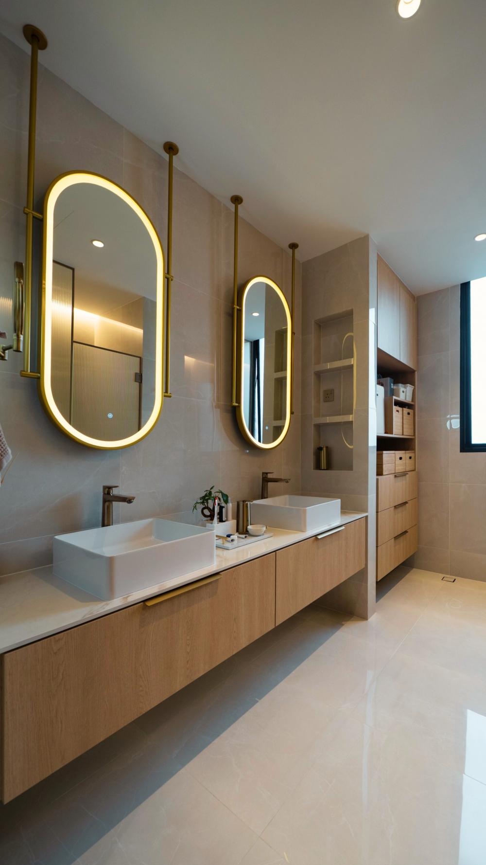 Modern Bathroom with Countertop and Bathroom Storage