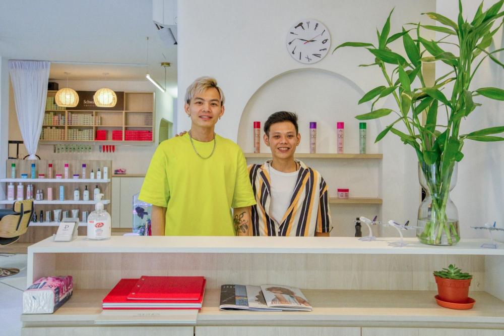 Scandinavian Shopfront with Countertop and Storage Cabinets