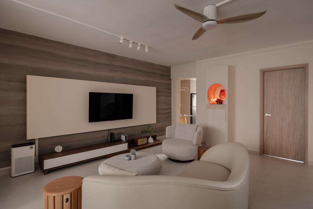 Modern Living Room with TV Console and Coffee Table