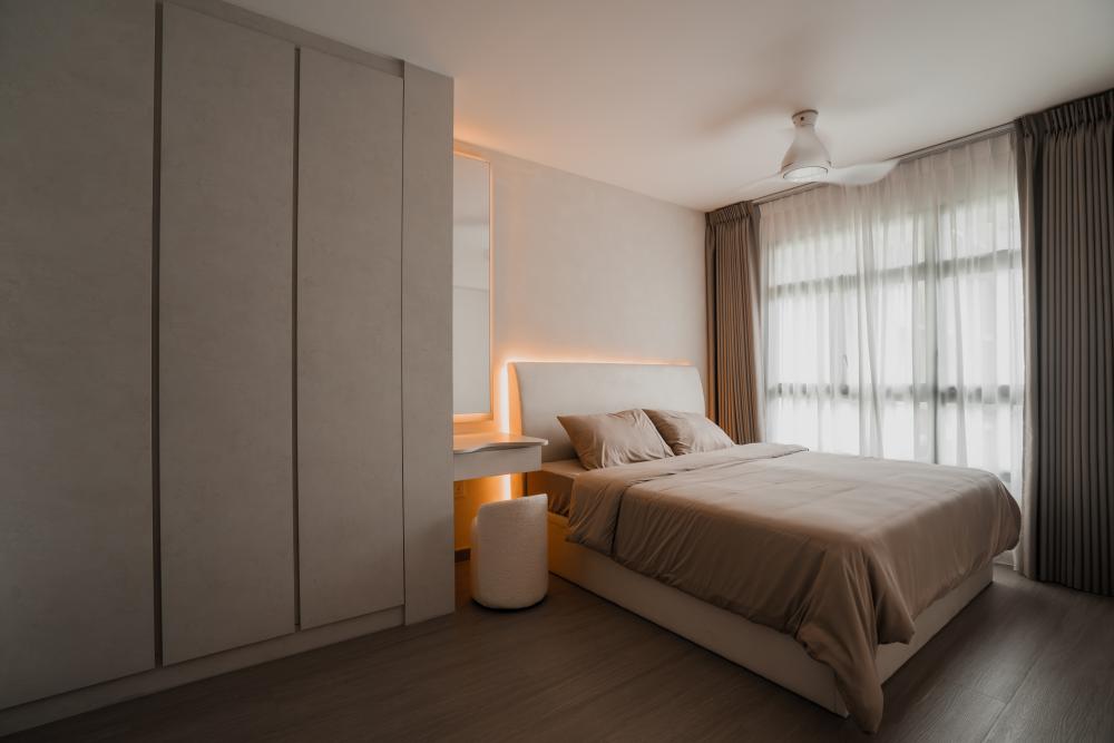 Contemporary Bedroom with Wardrobe and Bedroom Dresser