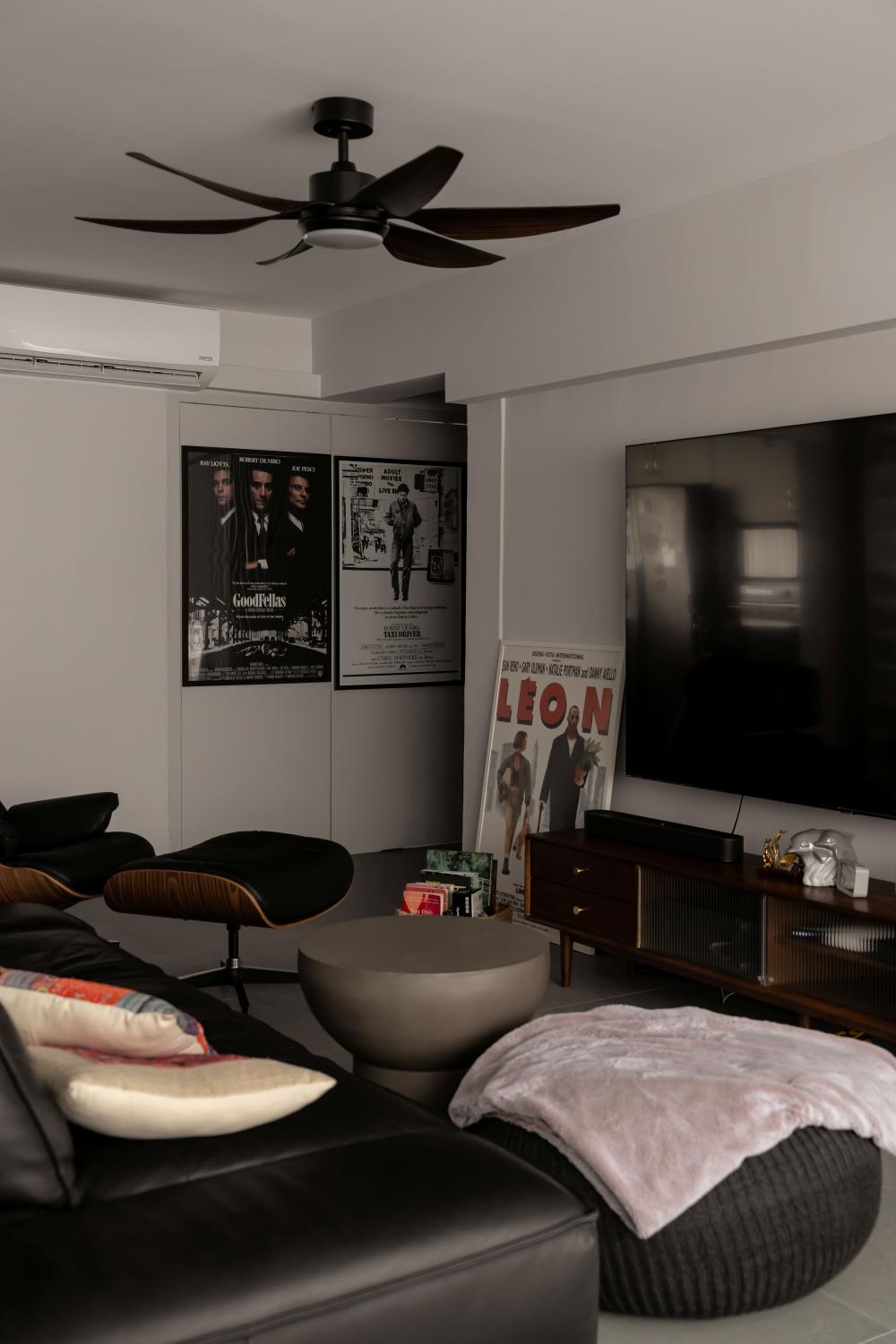 Modern Living Room with TV Console and Sofa