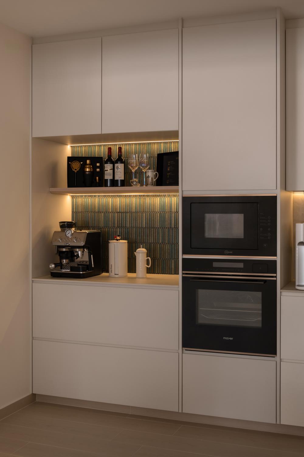 Contemporary Pantry with Tableware and Drinkware