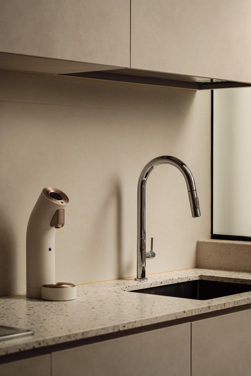 Minimalist Kitchen with Countertop and Kitchen Island