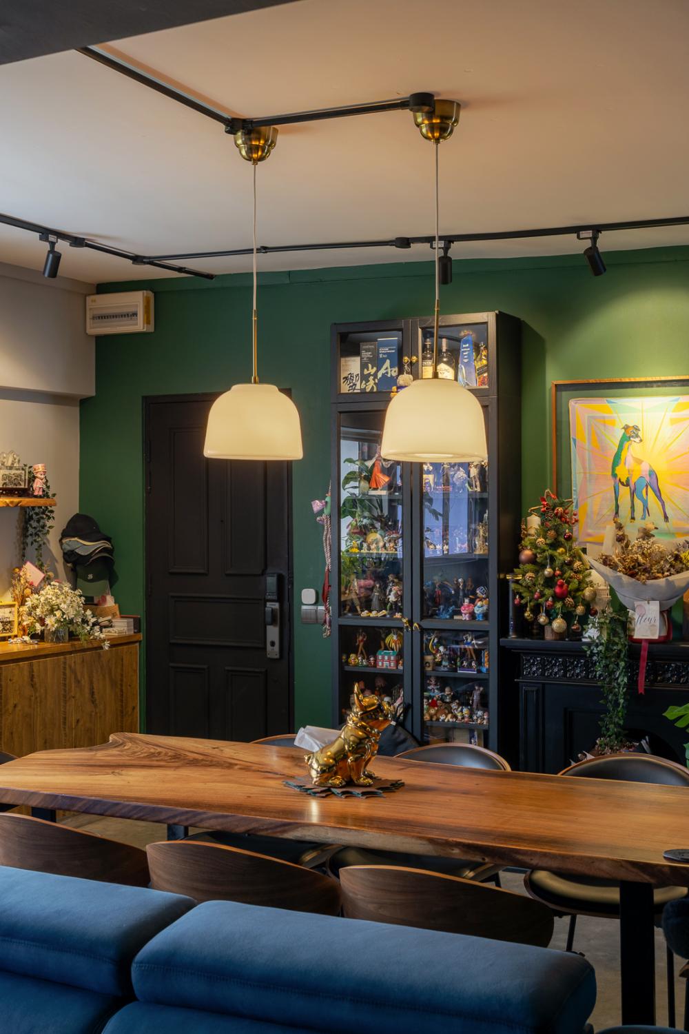 Industrial Foyer with Artwork and Planters