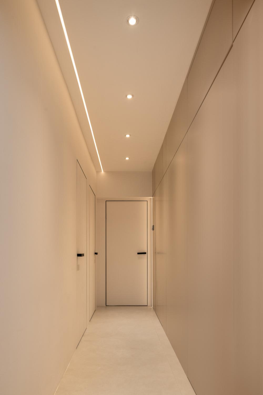 Modern Entryway with Doors and Sliding Door