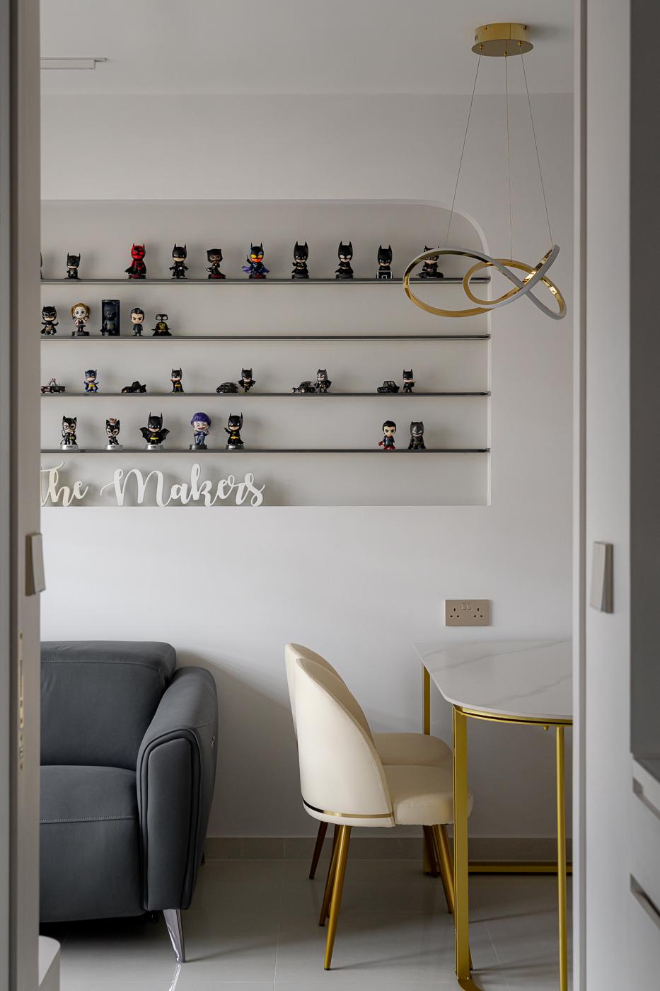 Modern Living Room with Sofa and Dining Table