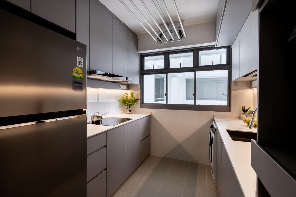 Modern Kitchen with Countertop and Kitchen Tap