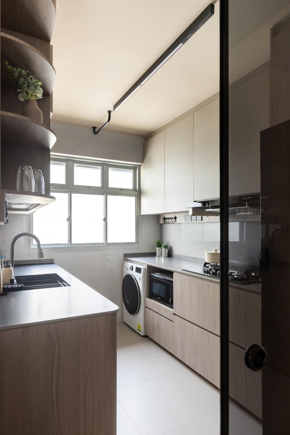 Scandinavian Kitchen with Countertop and Kitchen Accessories