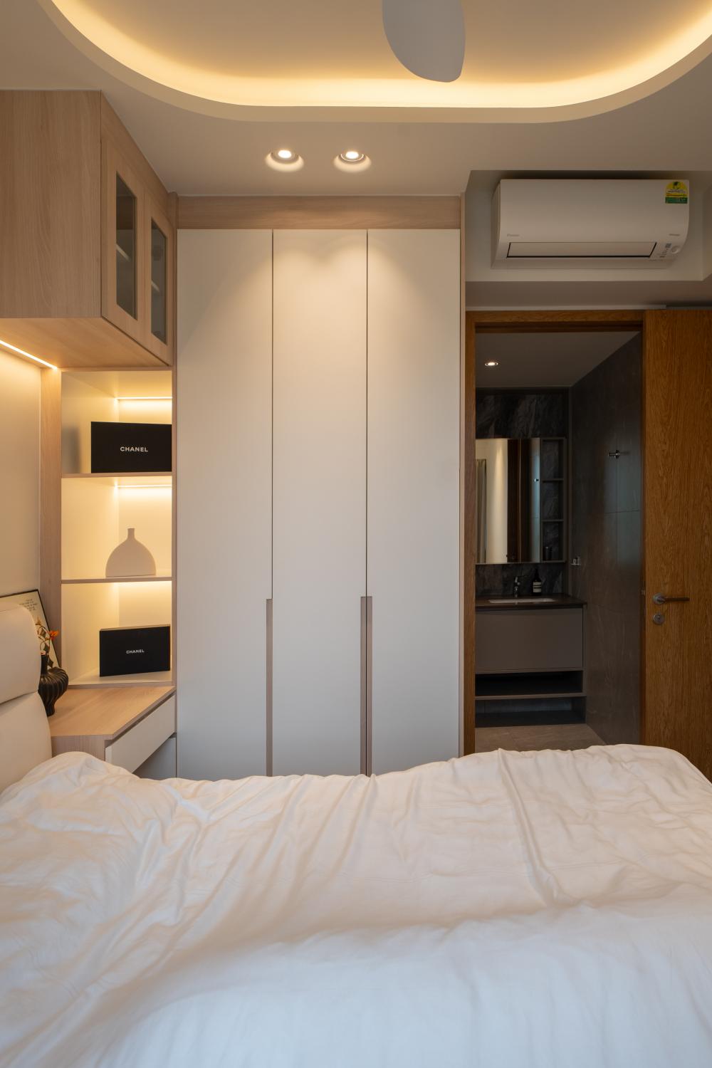 Modern Bedroom with Wardrobe and Bedroom Dresser