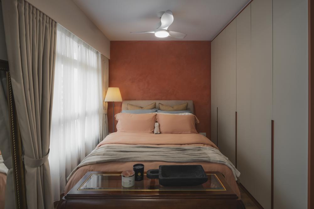 Country Bedroom with Queen Bed and Bed