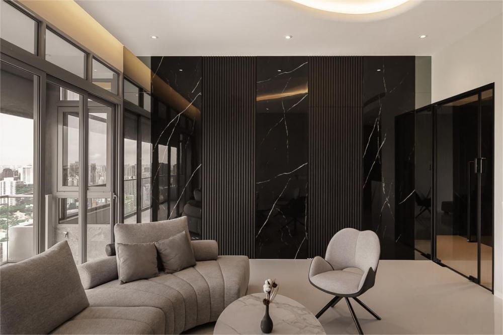 Modern Living Room with Sofa and Lighting