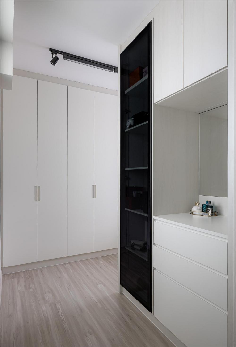 Modern Bedroom with Wardrobe and Closet