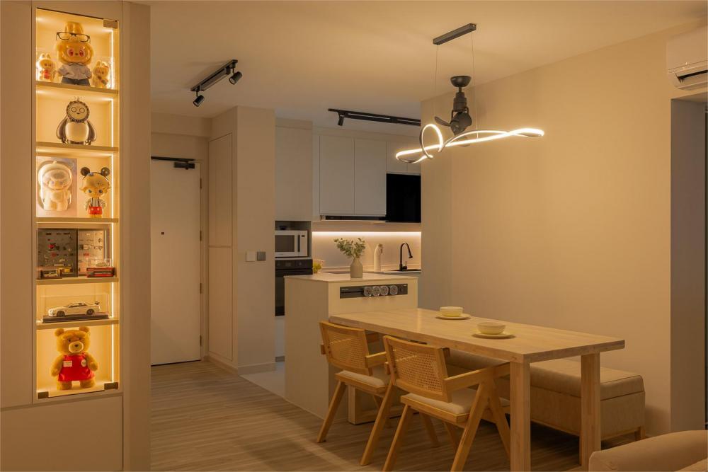Modern Dining Room with Dining Table and Dining Chairs
