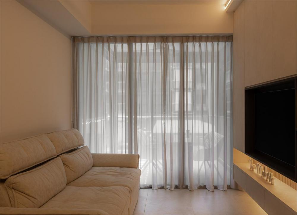 Modern Living Room with TV Console and TV
