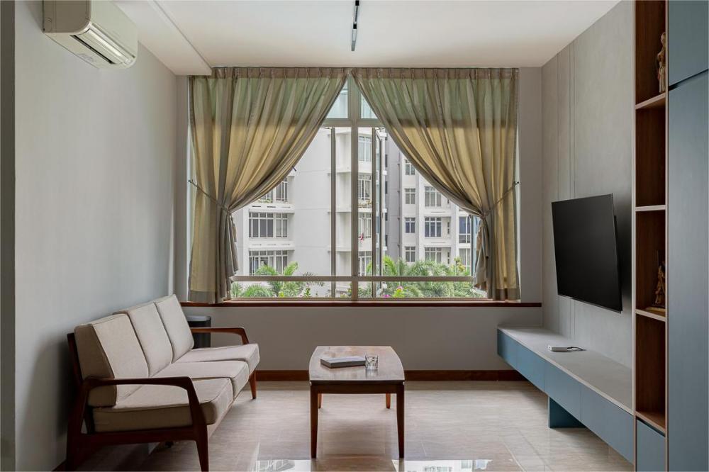 Modern Living Room with TV Console and TV
