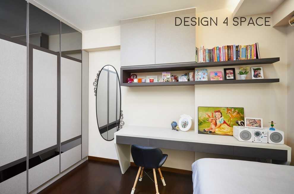 Contemporary Bedroom with Wardrobe and Built-in Bed