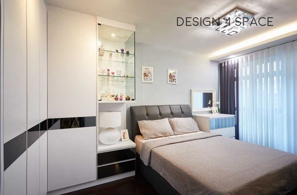 Contemporary Bedroom with Wardrobe and Built-in Bed