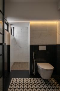 Modern Bathroom at A jumbo flat reworked for multi-gen living