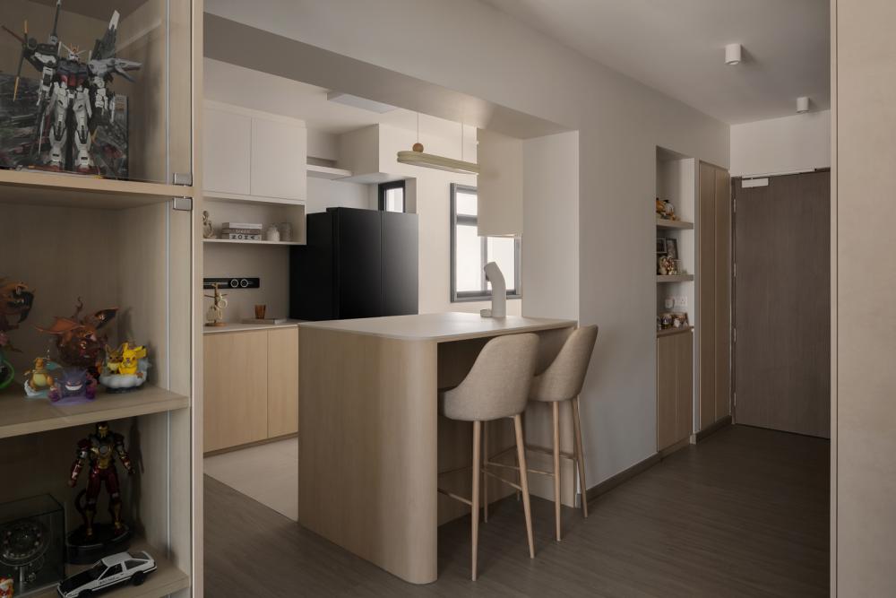 Scandinavian Kitchen with Kitchen Island and Open Kitchen