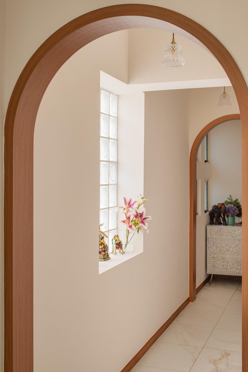 Eclectic Hallway with Artwork and Paintings