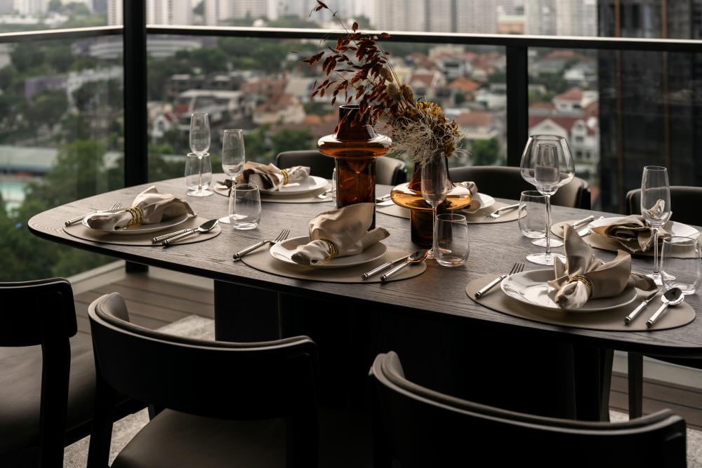Modern Dining Room with Dining Table and Dining Chairs