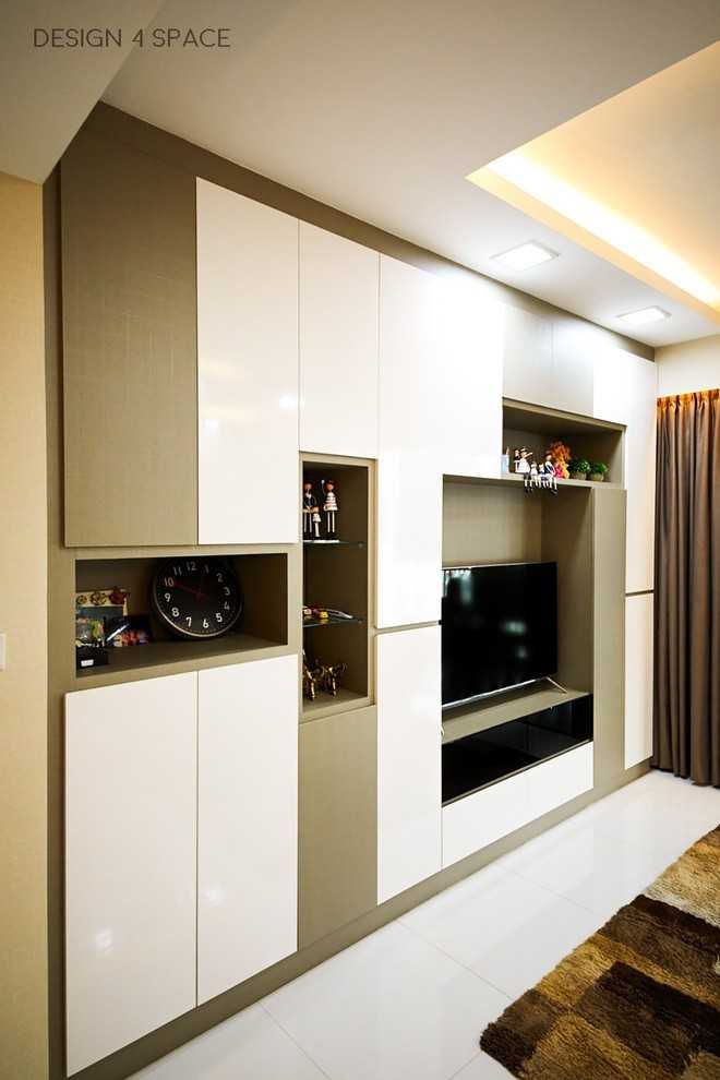 Modern Living Room with TV Console and Armchairs