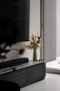 Contemporary Living Room at Lake Life