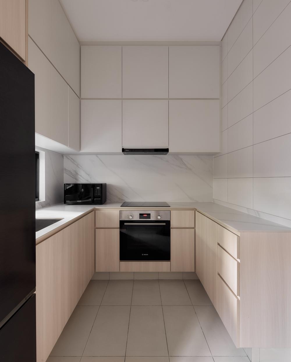 Modern Kitchen with Countertop and Kitchen Accessories