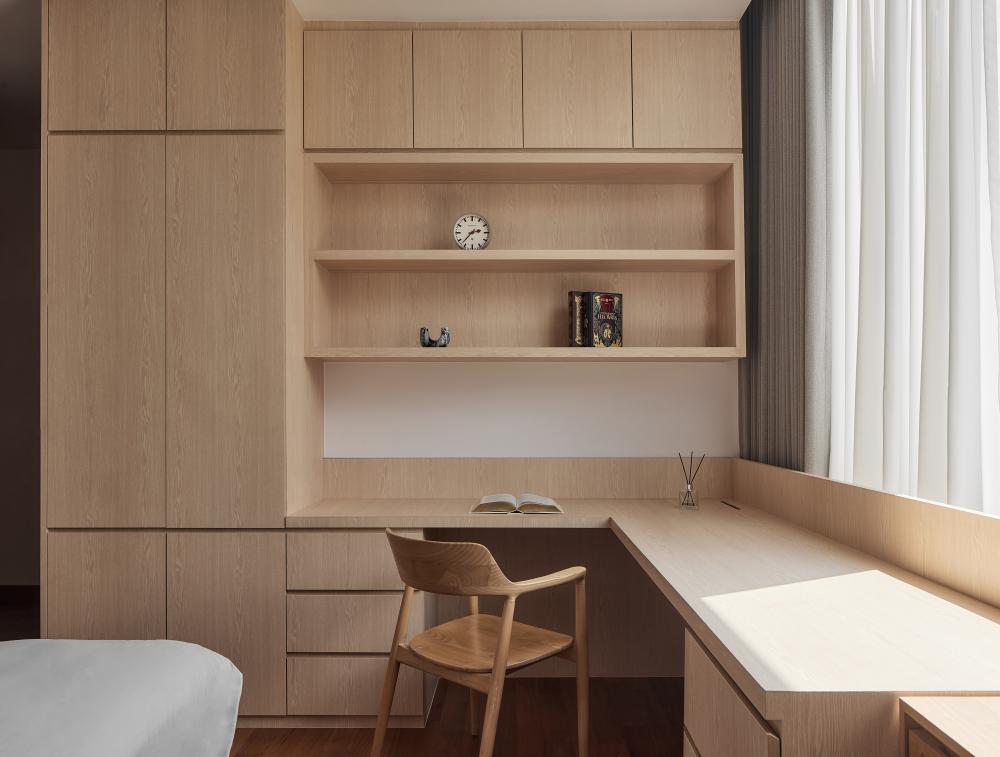 Modern Bedroom with Bookshelf and Day Bed