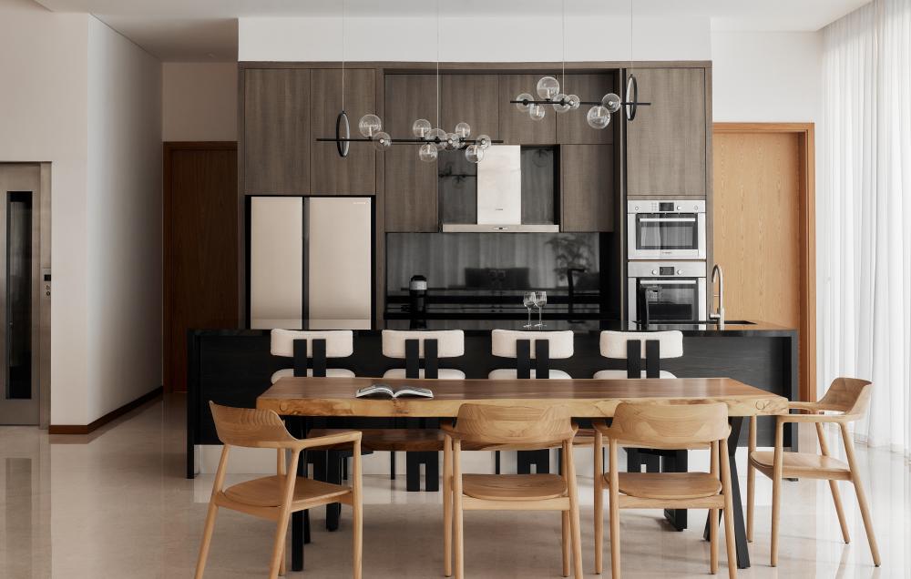 Modern Dining Room with Dining Table and Dining Chairs