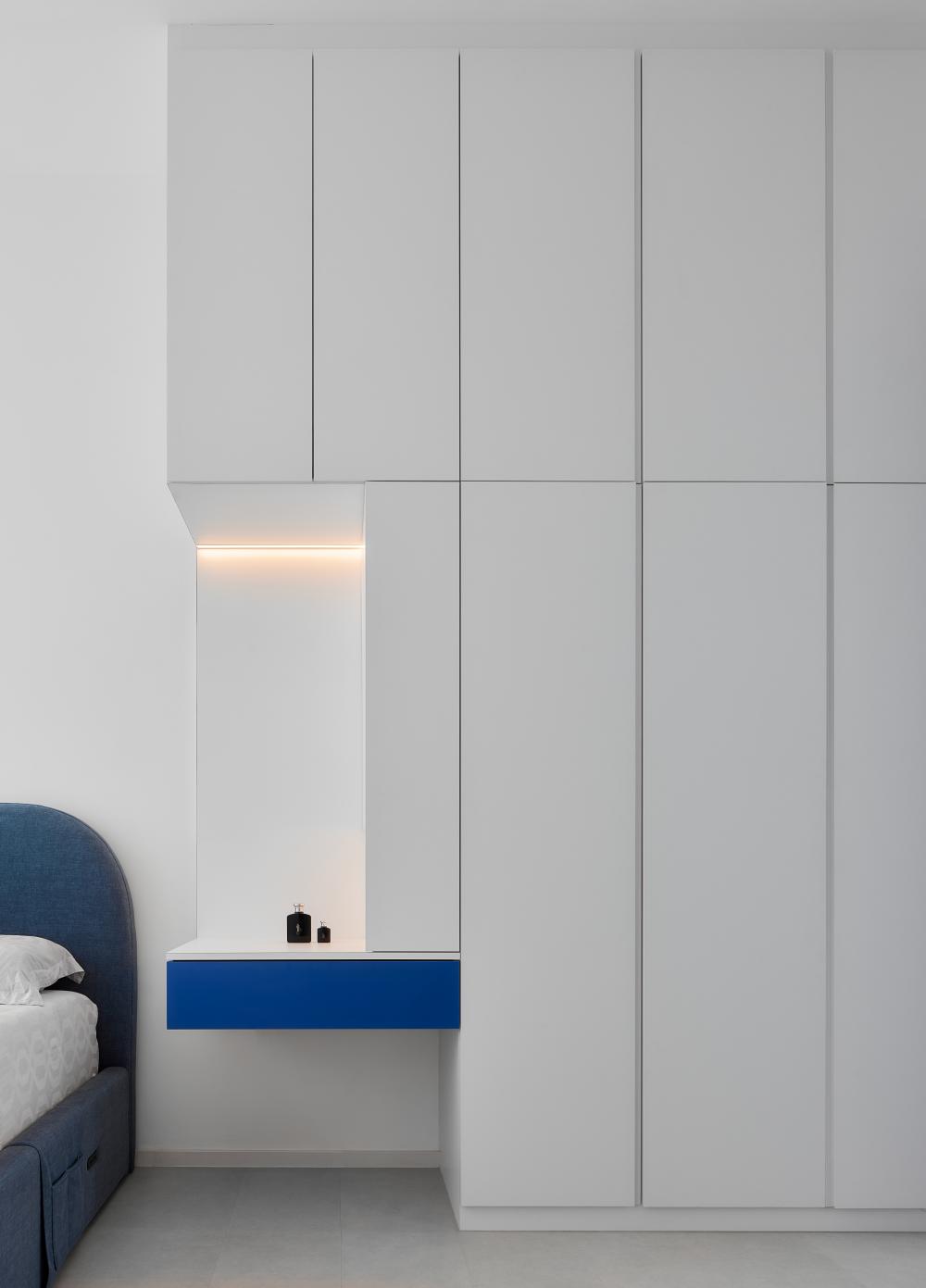 Modern Bedroom with Wardrobe and Closet