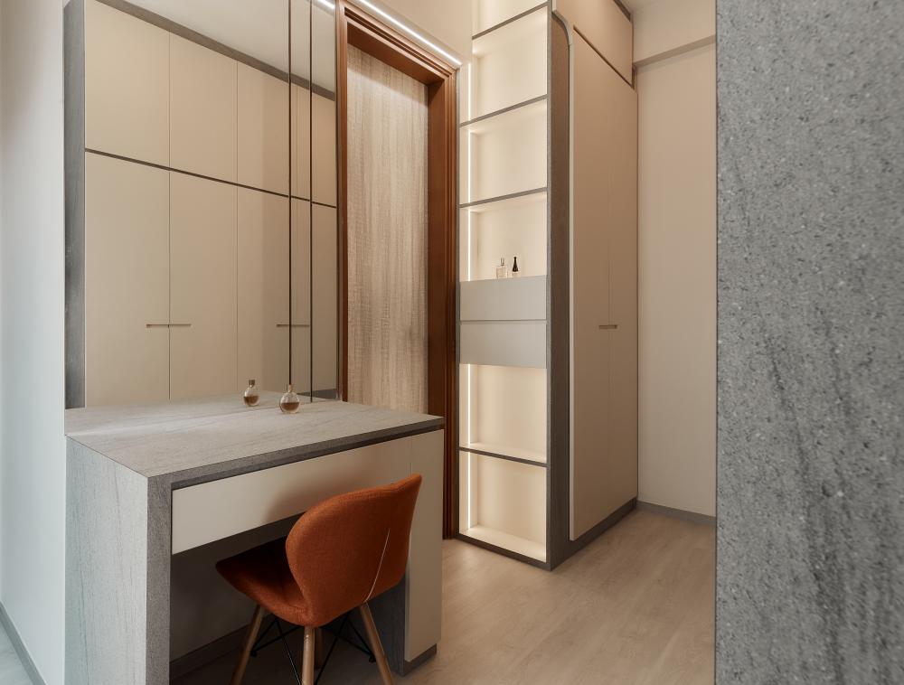 Asian Bedroom with Wardrobe and Storage Cabinets