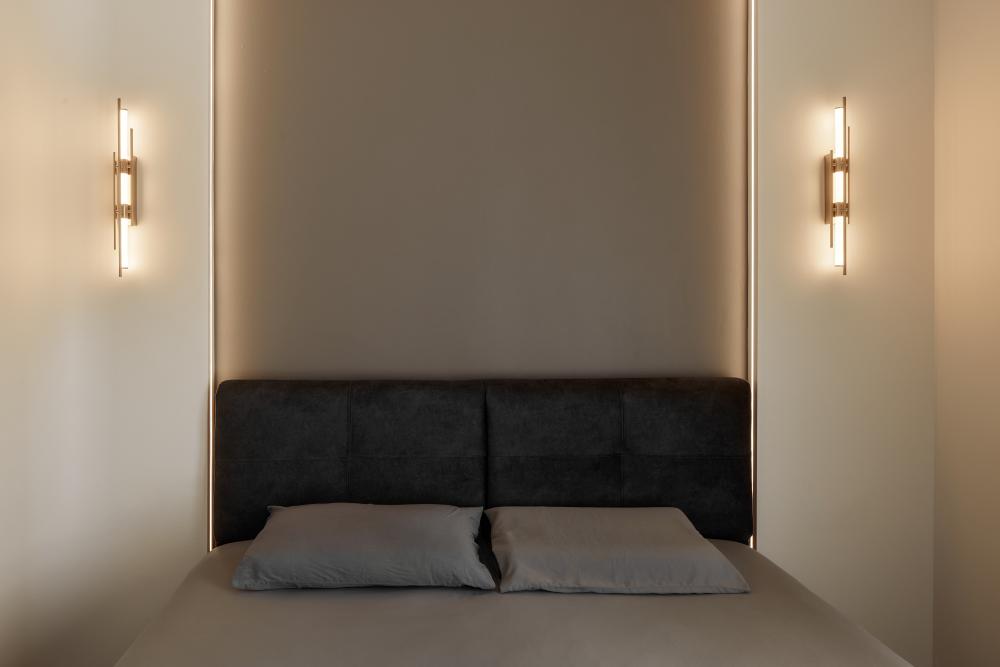 Asian Bedroom with Queen Bed and Bed