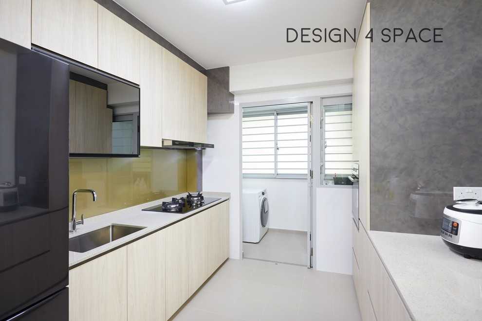 Modern Kitchen with Kitchen Window and Kitchen Island