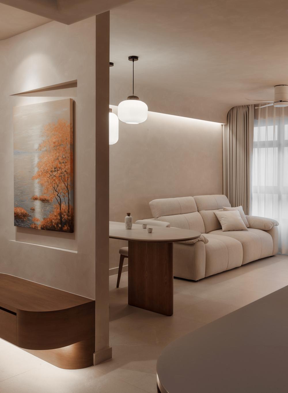 Scandinavian Living Room with Sofa and Coffee Table