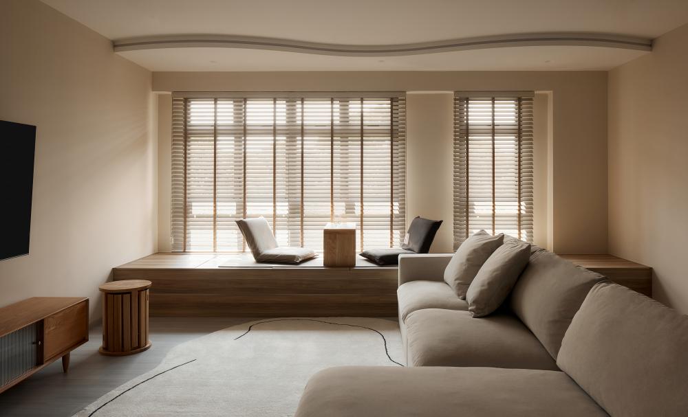 Modern Living Room with TV Console and Sofa