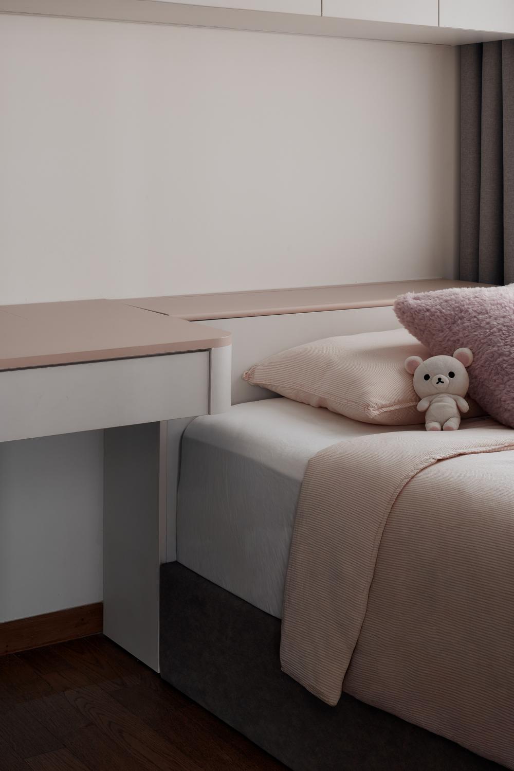 Modern Bedroom with Bedside Table and Single Bed