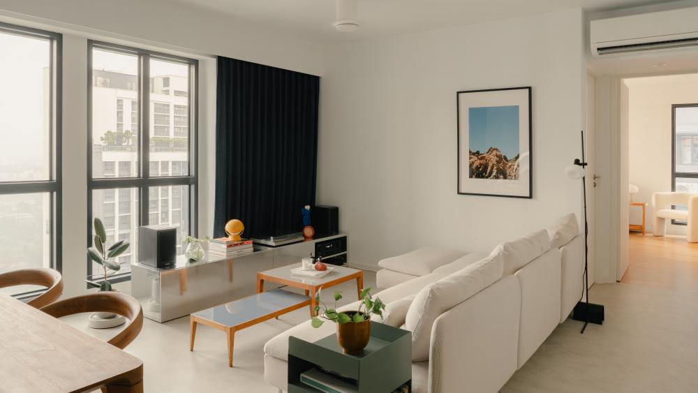 Modern Living Room with TV Console and Sofa