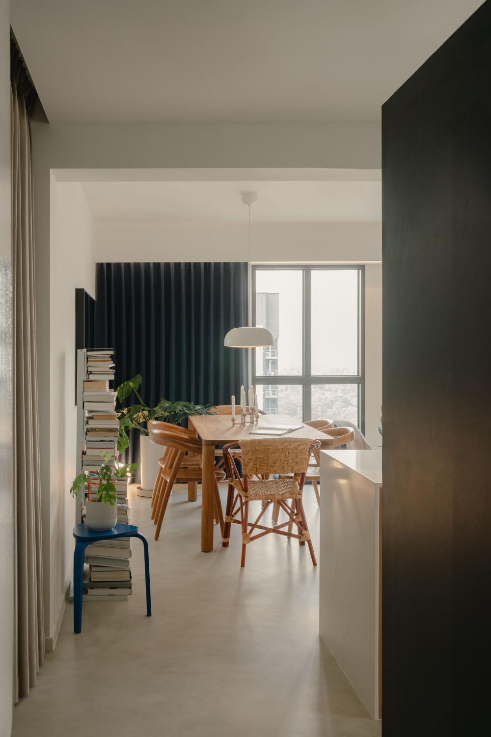 Modern Entryway with Dining Table and Dining Chairs