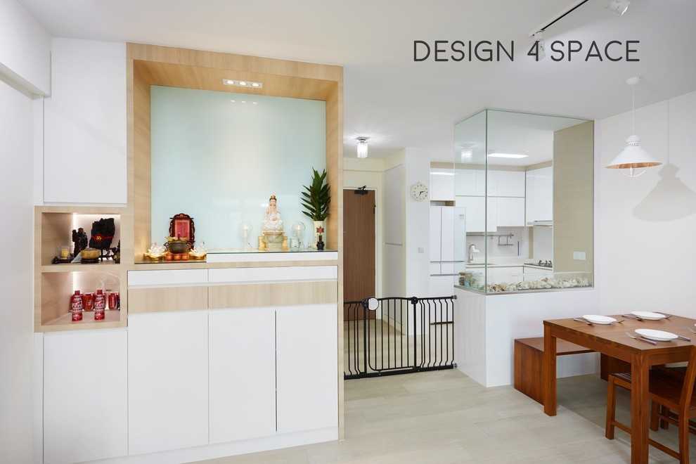 Minimalist Living Room with TV Console and Feature Wall