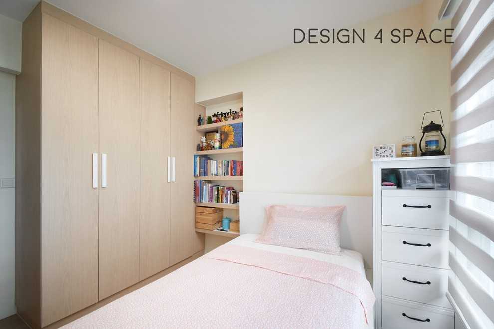 Minimalist Bedroom with Wardrobe and Built-in Bed