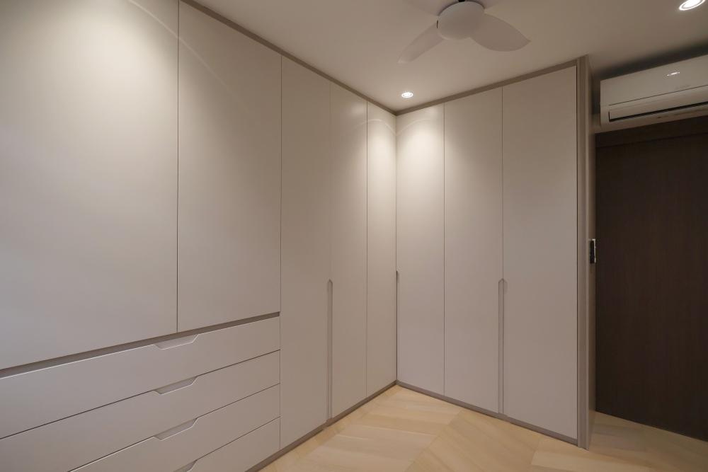 Contemporary Bedroom with Wardrobe and Blinds