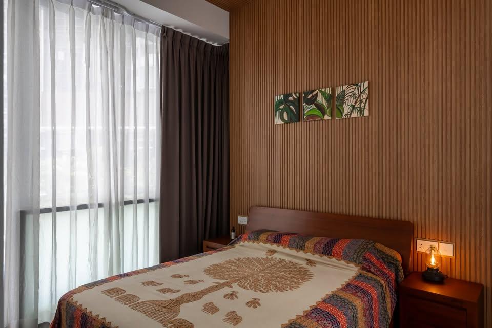 Modern Bedroom with Bedside Table and Queen Bed
