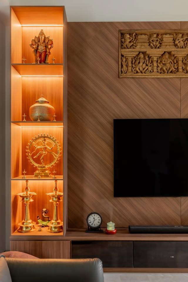 Modern Living Room with TV Console and TV