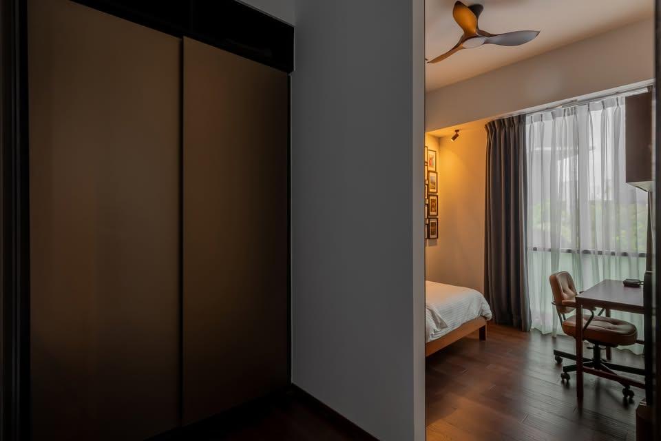 Modern Bedroom with Single Bed and Bed