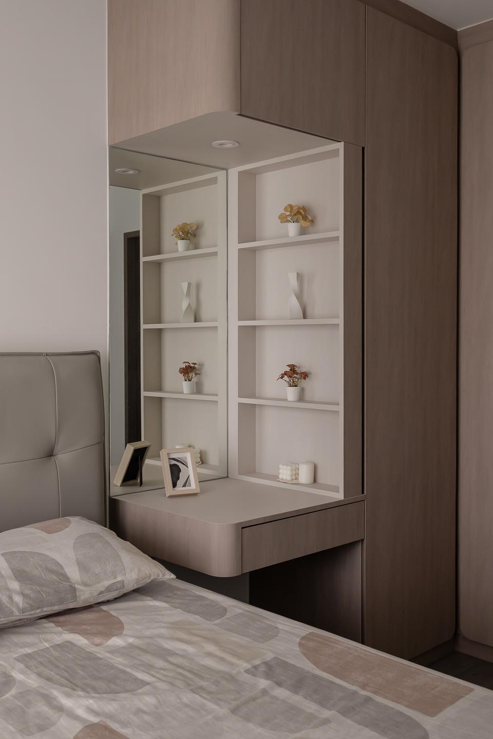 Minimalist Bedroom with Vinyl Flooring and Flooring